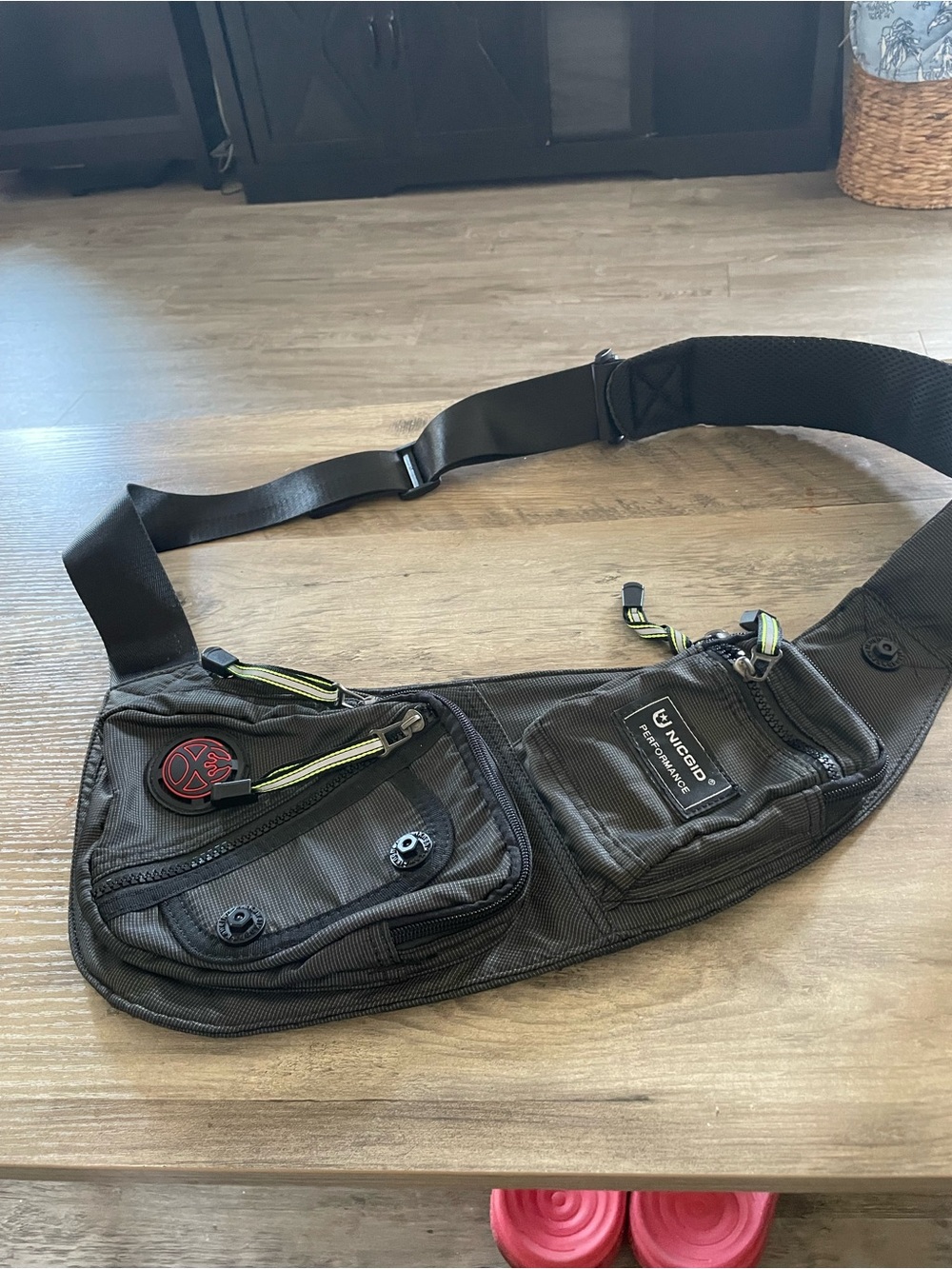 Nicgid performance black Slingback crossbody Backpack accessory organizer bag